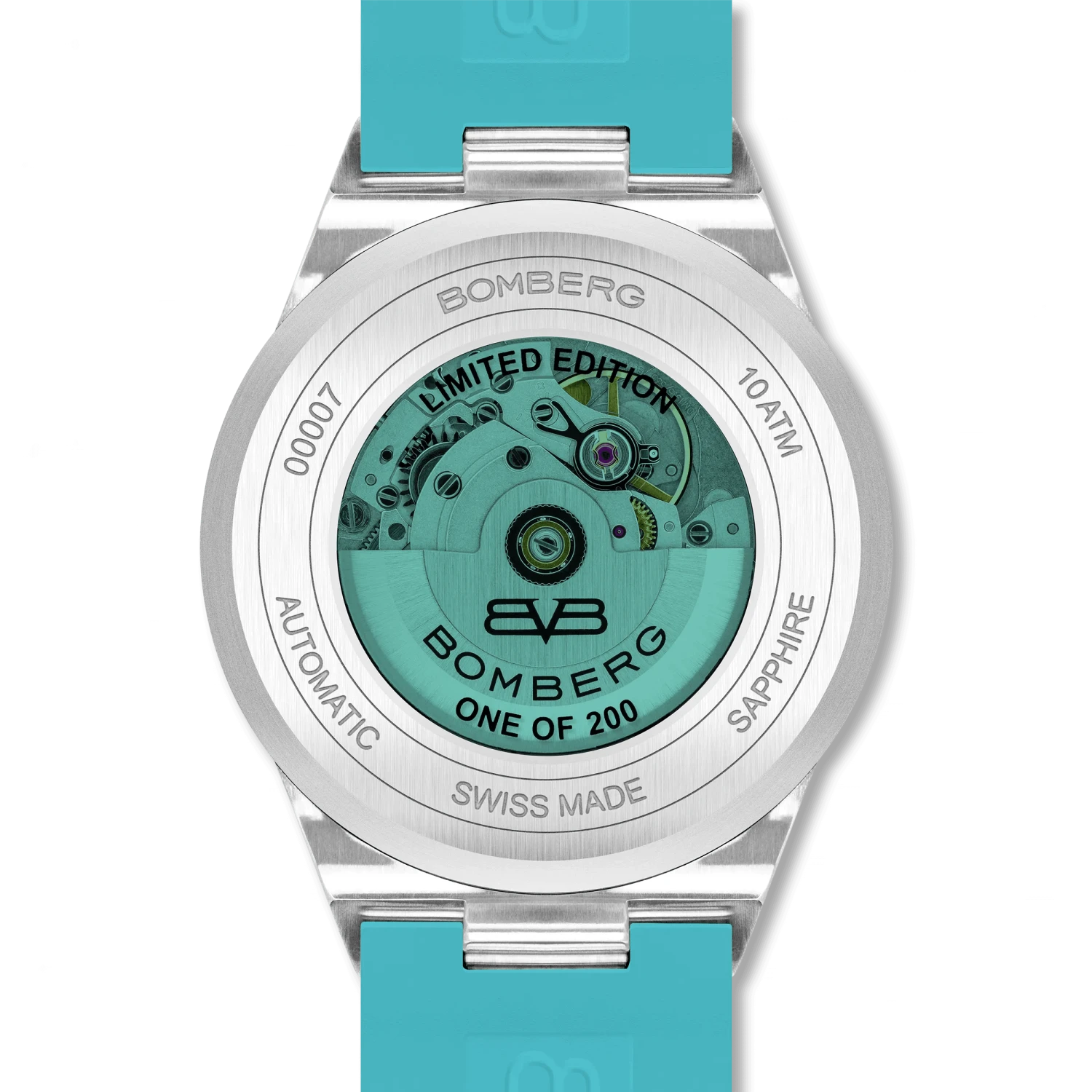 Bomberg Men's Bolt-68 NEO Automatic Teal Lagoon Watch BF43ASS.12-6.12 6 Bomberg Men's Bolt-68 NEO Automatic Teal Lagoon Watch BF43ASS.12-6.12 - Image 4