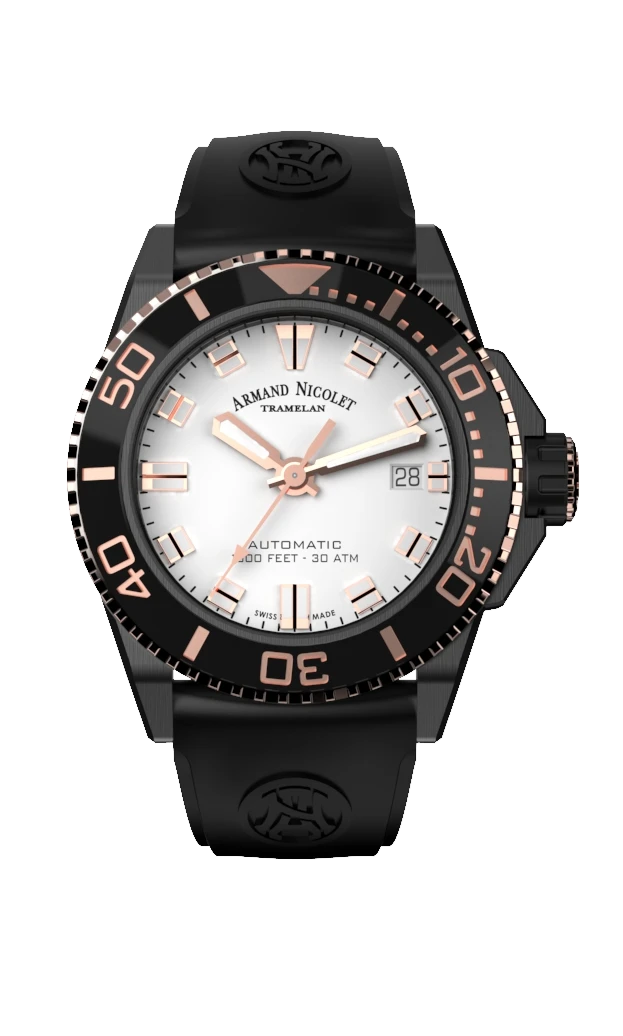 Armand Nicolet Men's Watch JS9 Date 41mm Black Silver A481AQS-AS-GG2710N 3 Armand Nicolet Men's Watch JS9 Date 41mm Black Silver A481AQS-AS-GG2710N