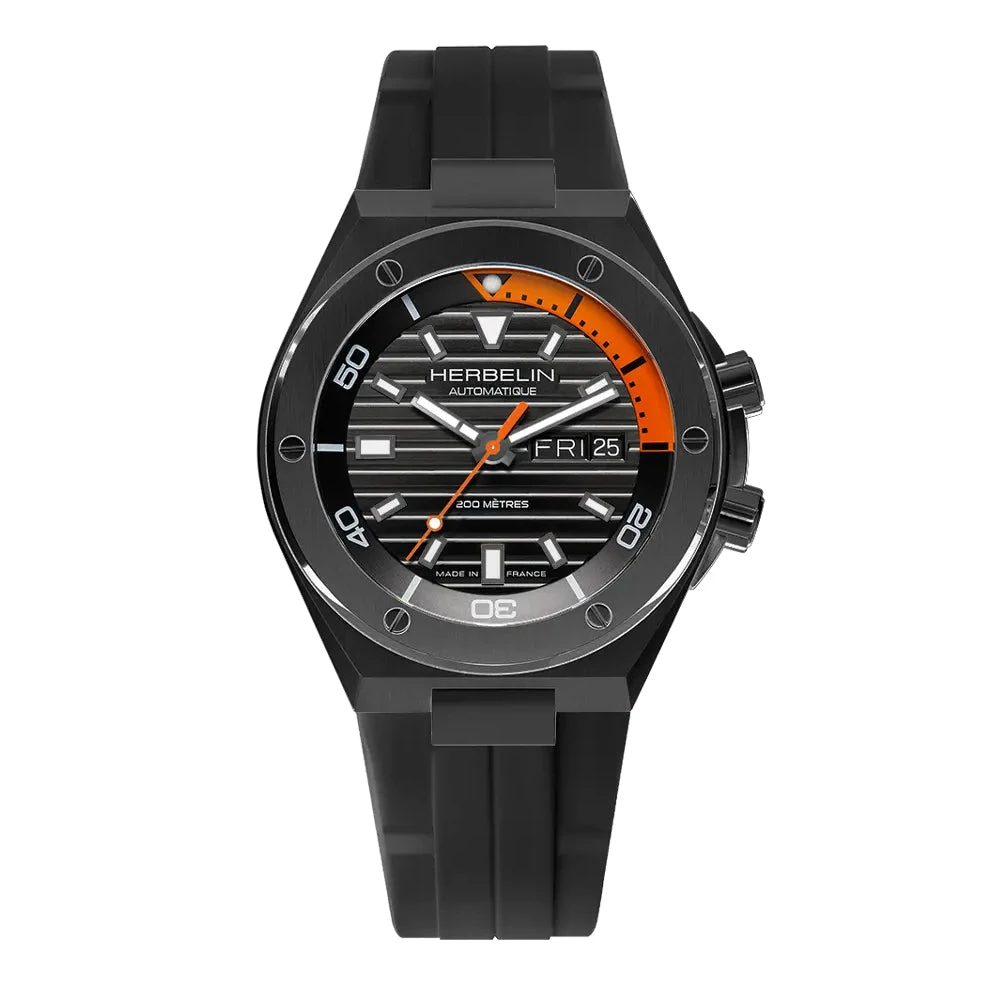 Herbelin Cap Camarat Diver Automatic Men's Black Watch 1745N14CA 3 Herbelin Cap Camarat Diver Automatic Men's Black Watch 1745N14CA
