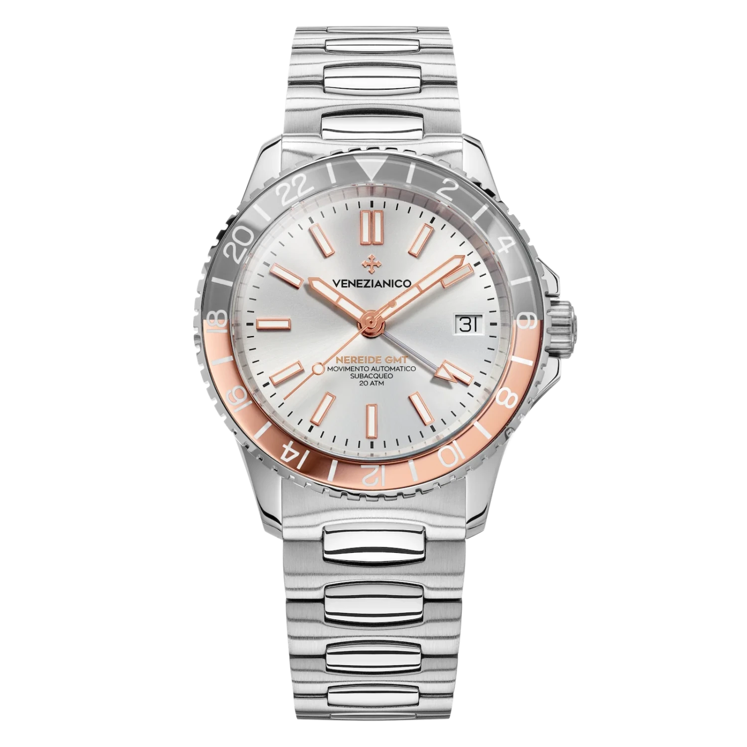 Venezianico Automatic Watch Nereide GMT White 3521503C 3 Venezianico Automatic Watch Nereide GMT White 3521503C