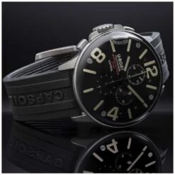 U-Boat Watch Capsoil Chronograph 45 Black Steel 8111/D -Clock More Than Watches 8111 D flat