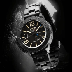 U-Boat Men's Watch Sommerso 46mm Diver Date Black DLC 9015/MT -Clock More Than Watches 9015MT emo