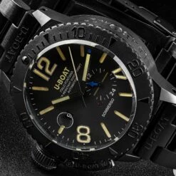 U-Boat Men's Watch Sommerso 46mm Diver Date Black DLC 9015/MT -Clock More Than Watches 9015 dett 2000