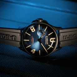 U-Boat Watch Darkmoon 40 Blue Soleil Black PVD 9020/B -Clock More Than Watches 9020bluemo