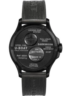 U-Boat Men's Watch Darkmoon 40 Red Black Soleil Steel 9501 12 U-Boat Men's Watch Darkmoon 40 Red Black Soleil Steel 9501 -Clock More Than Watches 9501 back