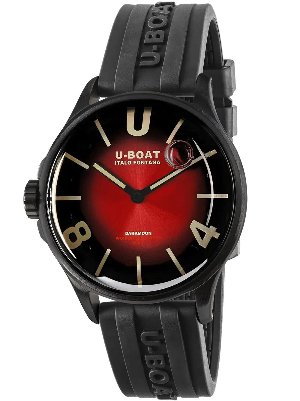 U-Boat Men's Watch Darkmoon 40 Red Black Soleil Steel 9501 3 U-Boat Men's Watch Darkmoon 40 Red Black Soleil Steel 9501