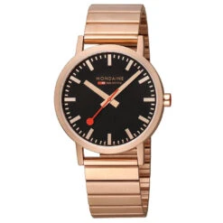 Mondaine Watch Classic Black Rose Gold A660.30360.16SBR -Clock More Than Watches A660.30360.16SBR C80 1080x1080px 2021