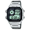 Casio Watch Digital World Time Illuminator Silver AE-1200WHD-1AVDF 1 Casio Watch Digital World Time Illuminator Silver AE-1200WHD-1AVDF -Clock More Than Watches AE 1200WHD 1AVDF