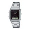 Casio Watch Vintage Retro Black Dual Time Steel AQ-230A-1DMQ -Clock More Than Watches AQ 230A 1DMQ