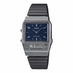 Casio Vintage Blue Dark Grey Dual Time Unisex Watch AQ-800EB-2ADF