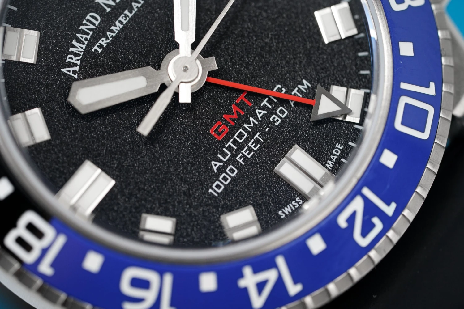 Armand Nicolet JS9-41 GMT Black 41MM Stainless Steel 14 Armand Nicolet JS9-41 GMT Black 41MM Stainless Steel - Image 12