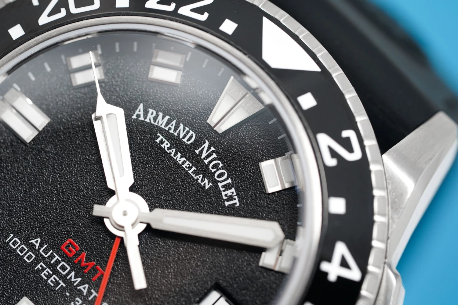Armand Nicolet JS9-41 GMT Black 41MM Stainless Steel 11 Armand Nicolet JS9-41 GMT Black 41MM Stainless Steel - Image 9