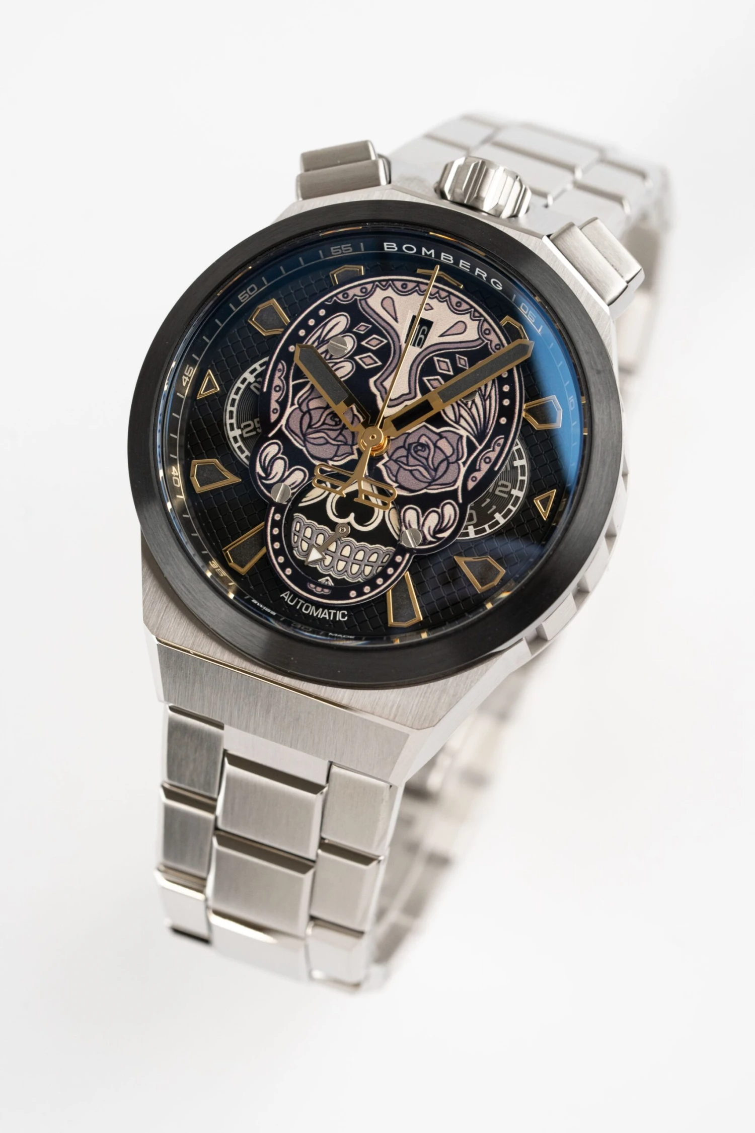 Bomberg Men's Bolt-68 Neo Calaveras Black Silver BF44CHASP.04-4.12 6 Bomberg Men's Bolt-68 Neo Calaveras Black Silver BF44CHASP.04-4.12 - Image 4