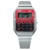Casio Vintage Unisex Red Silver Watch CA-500WE-4B -Clock More Than Watches CA 500WE 4B front