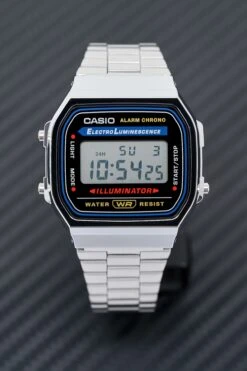 Casio Watch Digital Vintage Silver A168WA-1WDF -Clock More Than Watches CASIO A168WA 1WDF 1