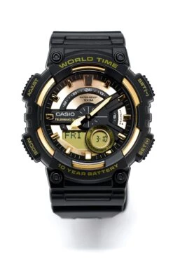 Casio Men's Watch World Time Telememo Gold/Black AEQ-110BW-9AVDF 10 Casio Men's Watch World Time Telememo Gold/Black AEQ-110BW-9AVDF -Clock More Than Watches CASIO AEQ 110BW 9AVDF 1