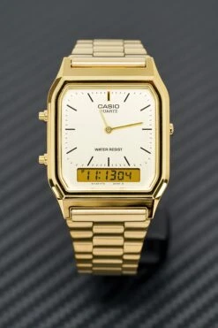 Casio Watch Vintage Retro Dual Time Gold AQ-230GA-9DMQ 14 Casio Watch Vintage Retro Dual Time Gold AQ-230GA-9DMQ -Clock More Than Watches CASIO AQ 230GA 9DMQ 1