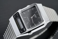 Casio Watch Vintage Dual Time Black Steel Flat Link AQ-800E-1ADF -Clock More Than Watches CASIO AQ 800E 1ADF 2