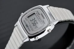 Casio Ladies Watch Digital Vintage Classic Flat Link Silver LA670WA-7DF -Clock More Than Watches CASIO LA670WA 7DF 2