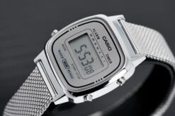 Casio Ladies Watch Digital Vintage Classic Milanese Silver LA670WEM-7DF -Clock More Than Watches CASIO LA670WEM 7DF 2