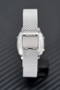 Casio Ladies Watch Digital Vintage Classic Milanese Silver LA670WEM-7DF -Clock More Than Watches CASIO LA670WEM 7DF 3