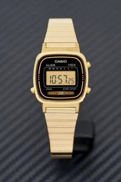 Casio Ladies Watch Digital Vintage Classic Flat Link Gold LA670WGA-1DF -Clock More Than Watches CASIO LA670WGA 1DF 1