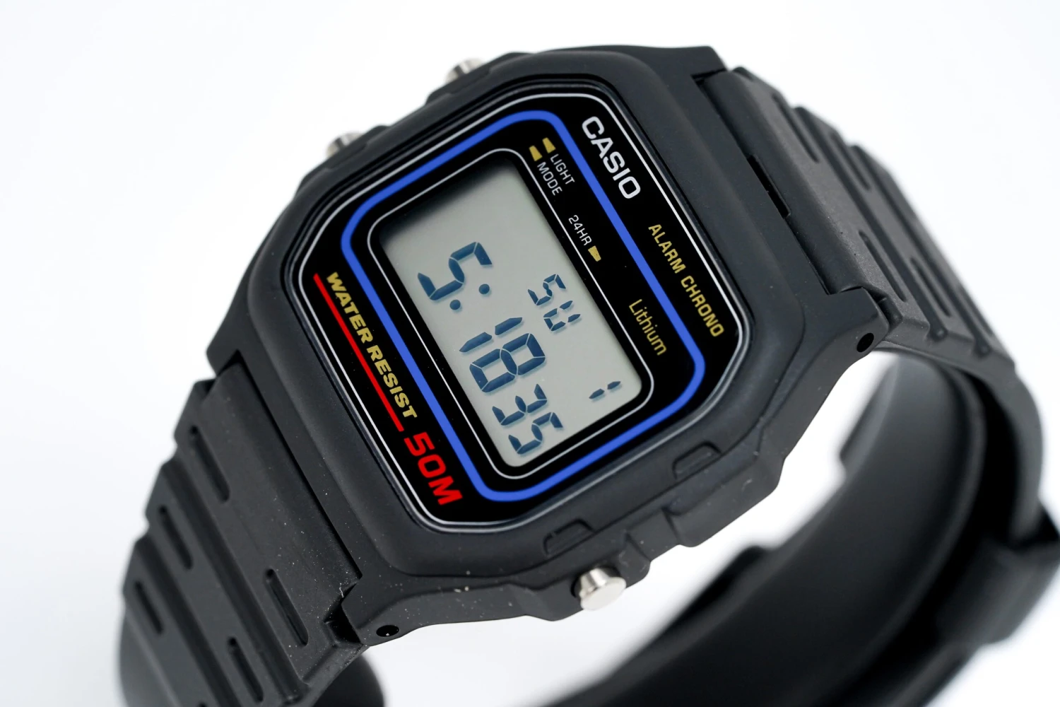 Casio Watch Alarm Chronograph Digital Black W-59-1VQ 5 Casio Watch Alarm Chronograph Digital Black W-59-1VQ - Image 3