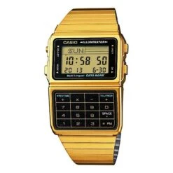 Casio Vintage Databank 47mm Gold Unisex Digital Watch DBC-611G-1DF