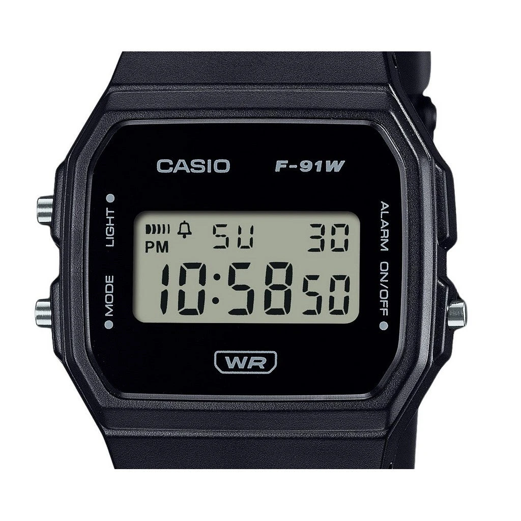 Casio POP Series F-91WB-1ADF Unisex Black Digital Watch 5 Casio POP Series F-91WB-1ADF Unisex Black Digital Watch - Image 3