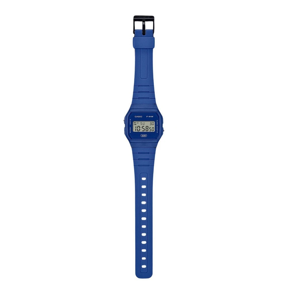Casio POP F-91WB-2A1DF Unisex Blue Bio Based Digital Watch 4 Casio POP F-91WB-2A1DF Unisex Blue Bio Based Digital Watch - Image 2