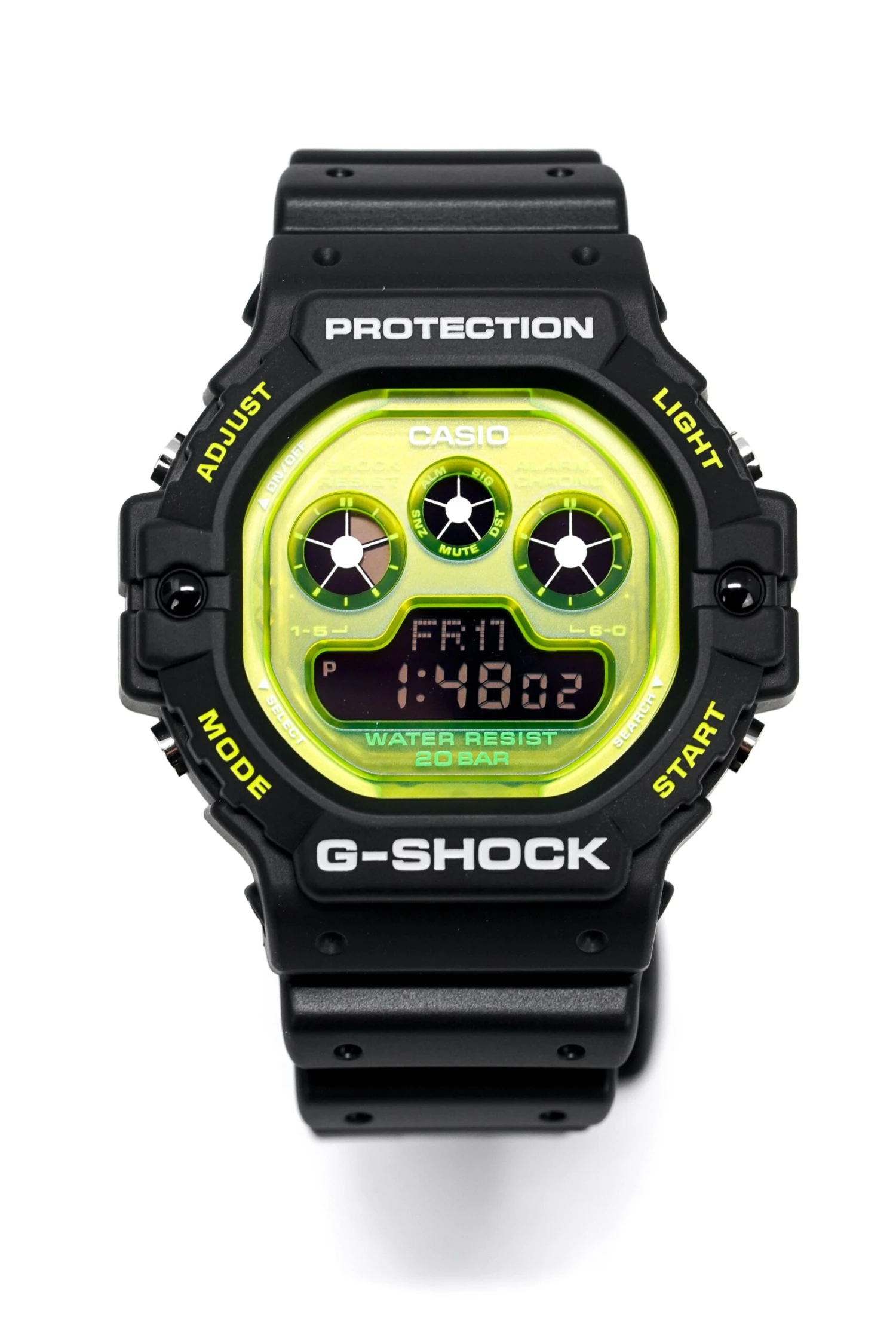 Casio G-Shock Watch Men's Shock Tech Skeleton Black/Green DW-5900TS-1DR 6 Casio G-Shock Watch Men's Shock Tech Skeleton Black/Green DW-5900TS-1DR - Image 4
