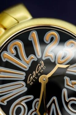 GaGà Milano Watch Manuale Ladies 35mm Yellow Gold Black 6023.02 -Clock More Than Watches GAGA MILANO 602302 18