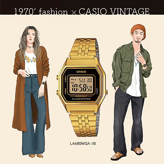 Casio Digital Vintage Gold Ladies' Watch LA680WGA-1BDF 4 Casio Digital Vintage Gold Ladies' Watch LA680WGA-1BDF - Image 2