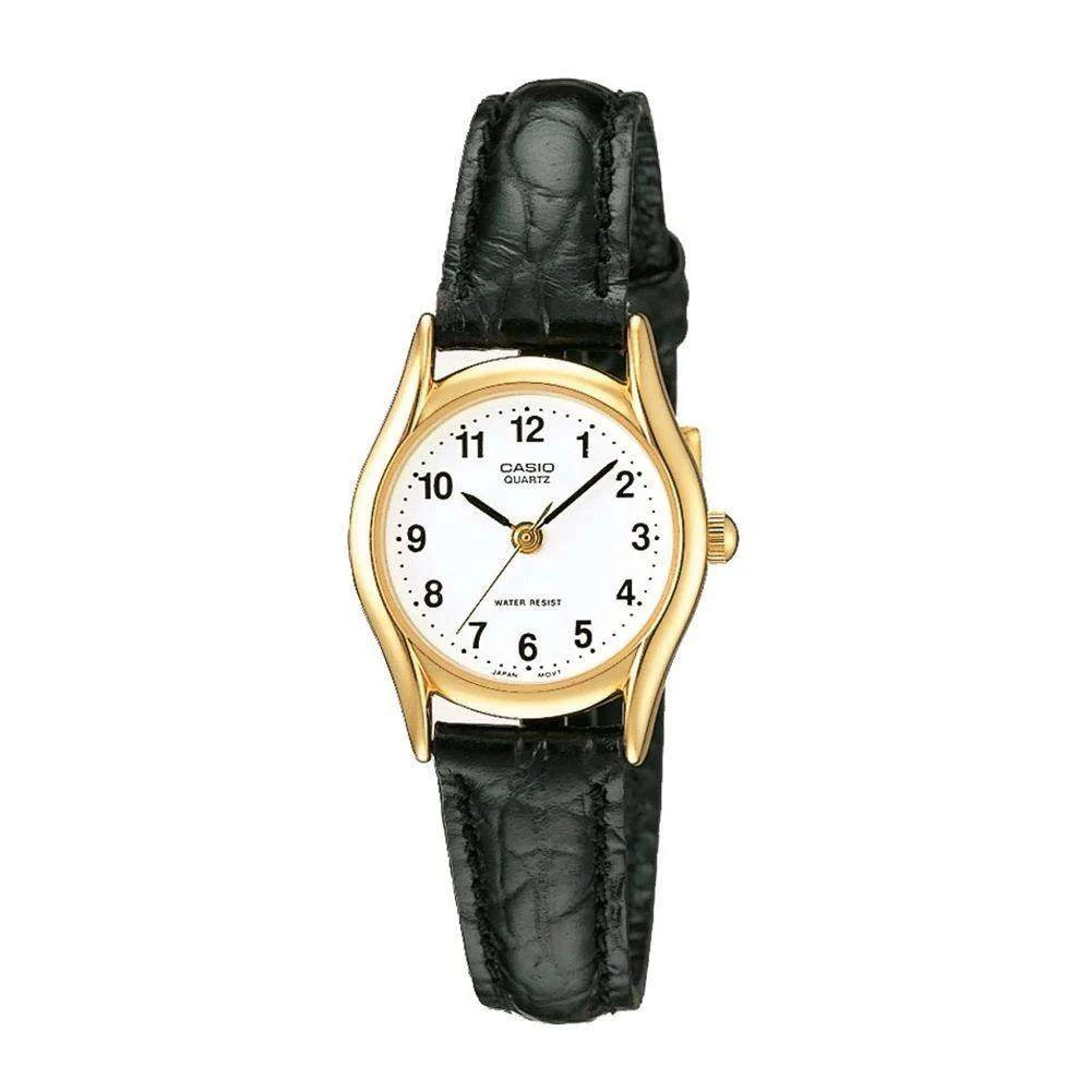 Casio Dress 31mm Gold Ladies' Black Leather Analogue Watch LTP-1094Q-7B1RDF 3 Casio Dress 31mm Gold Ladies' Black Leather Analogue Watch LTP-1094Q-7B1RDF