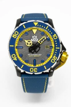 M2Z Men's Watch Diver 200 Blue/Yellow 200-006B -Clock More Than Watches M2Z 200 006B 1
