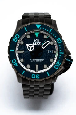 M2Z Men's Watch Diver 200 Plated Bracelet Teal 200-011X -Clock More Than Watches M2Z 200 011X 1