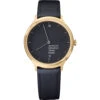Mondaine Watch Helvetica No1 Light Gold Black MH1.L2221.LB -Clock More Than Watches MH1.L2221.LB