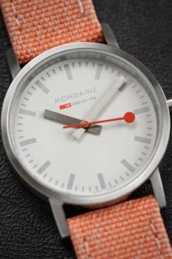 Mondaine Ladies Watch Classic White Orange A658.30323.17SBF -Clock More Than Watches MONDAINE A658.30323.17SBF 4