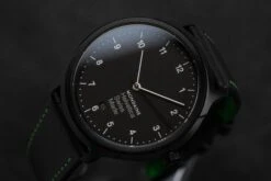 Mondaine Watch Helvetica No1 Black Green MH1.R2221.LB -Clock More Than Watches MONDAINE MH1.R2221.LB 2