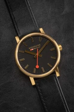 Mondaine Watch EVO2 Gold Black MSE.40122.LB -Clock More Than Watches MONDAINE MSE.40122.LB 3