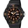 Casio Men's Watch Black Orange MRW-200H-4BV 1 Casio Men's Watch Black Orange MRW-200H-4BV -Clock More Than Watches MRW 200H 4BV l 1