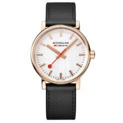 Mondaine Watch EVO2 Rose Gold Black MSE.40112.LB -Clock More Than Watches MSE.40112.LB S90 1080x1080px 2021