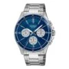 Casio Chrono 44mm Silver Men's Blue Analogue Watch MTP-1374D-2A3VDF -Clock More Than Watches MTP 1374D 2A3VDF 1