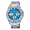 Casio Chrono 42mm Silver Men's Blue Analogue Watch MTP-1375D-2A2VDF -Clock More Than Watches MTP 1375D 2A2VDF 1