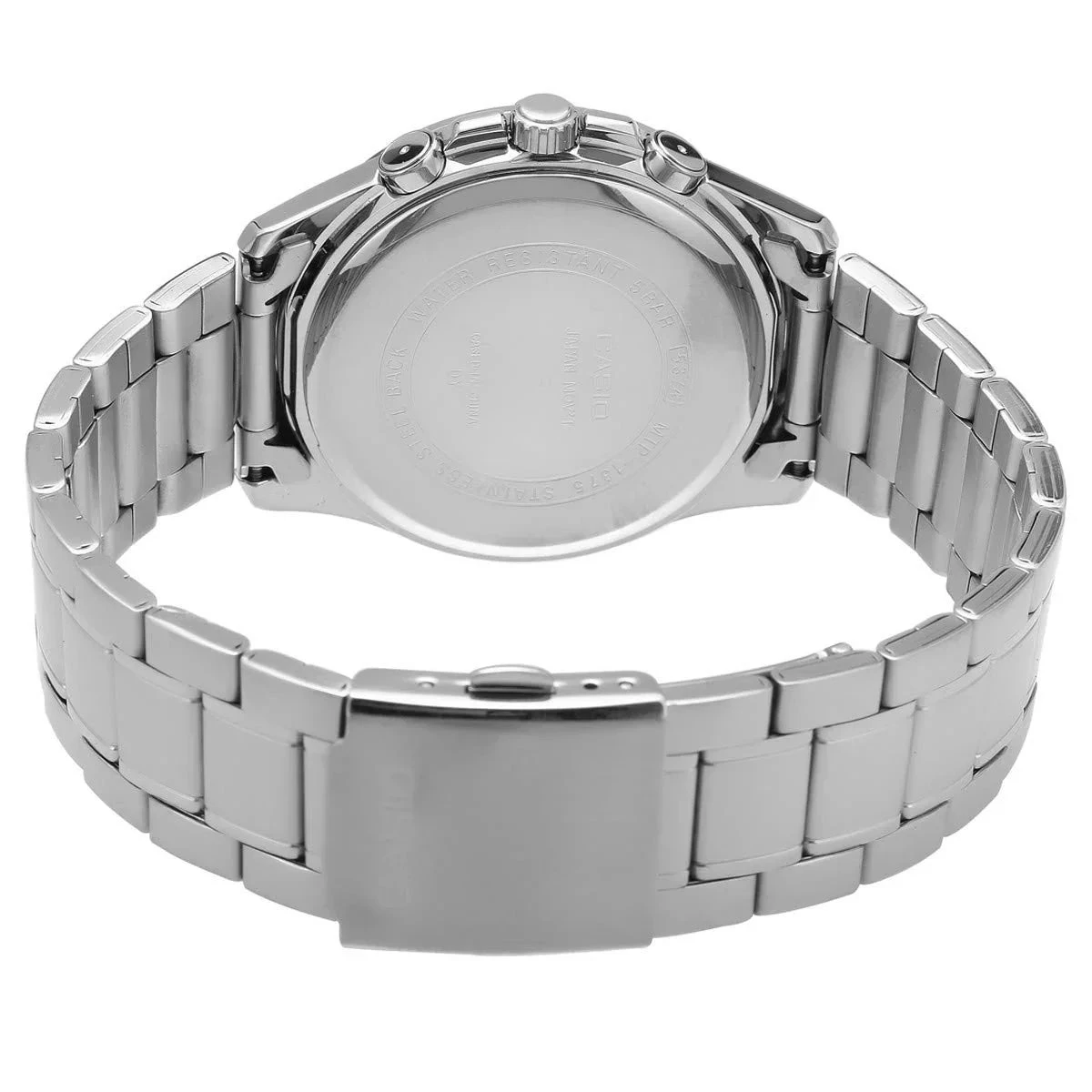 Casio Chrono 42mm Silver Men's Blue Analogue Watch MTP-1375D-2A2VDF 4 Casio Chrono 42mm Silver Men's Blue Analogue Watch MTP-1375D-2A2VDF - Image 2