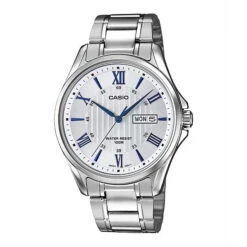 Casio Day Date 41mm Silver Men's Silver Analogue Watch MTP-1384D-7A2VDF