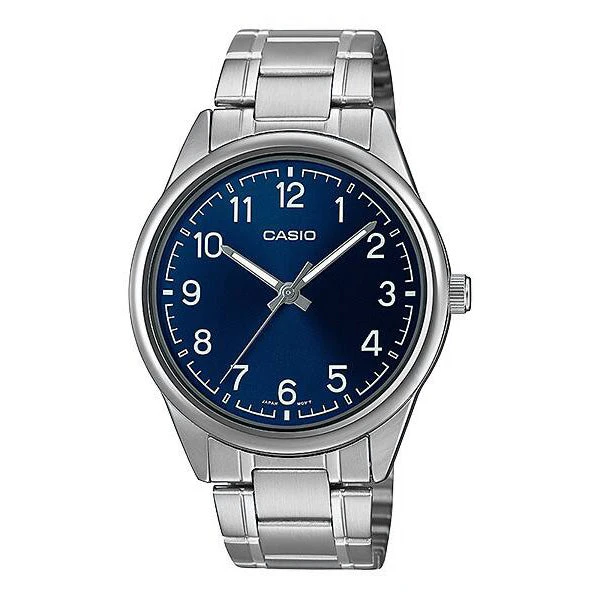 Casio Classic 40mm Silver Men's Blue Analogue Watch MTP-V005D-2B4UDF 3 Casio Classic 40mm Silver Men's Blue Analogue Watch MTP-V005D-2B4UDF