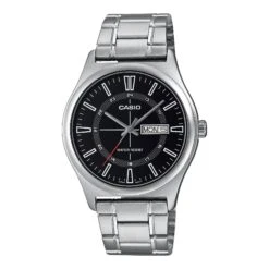 Casio Classic 38mm Silver Men's Black Silver Analogue Watch MTP-V006D-1CUDF