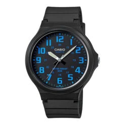 Casio Standard 44mm Black Blue Men's Analogue Watch MW-240-2BVDF