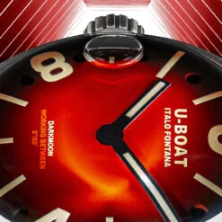 U-Boat Men's Watch Darkmoon 40 Red Soleil Steel 9500 -Clock More Than Watches P549 9500 2 80254